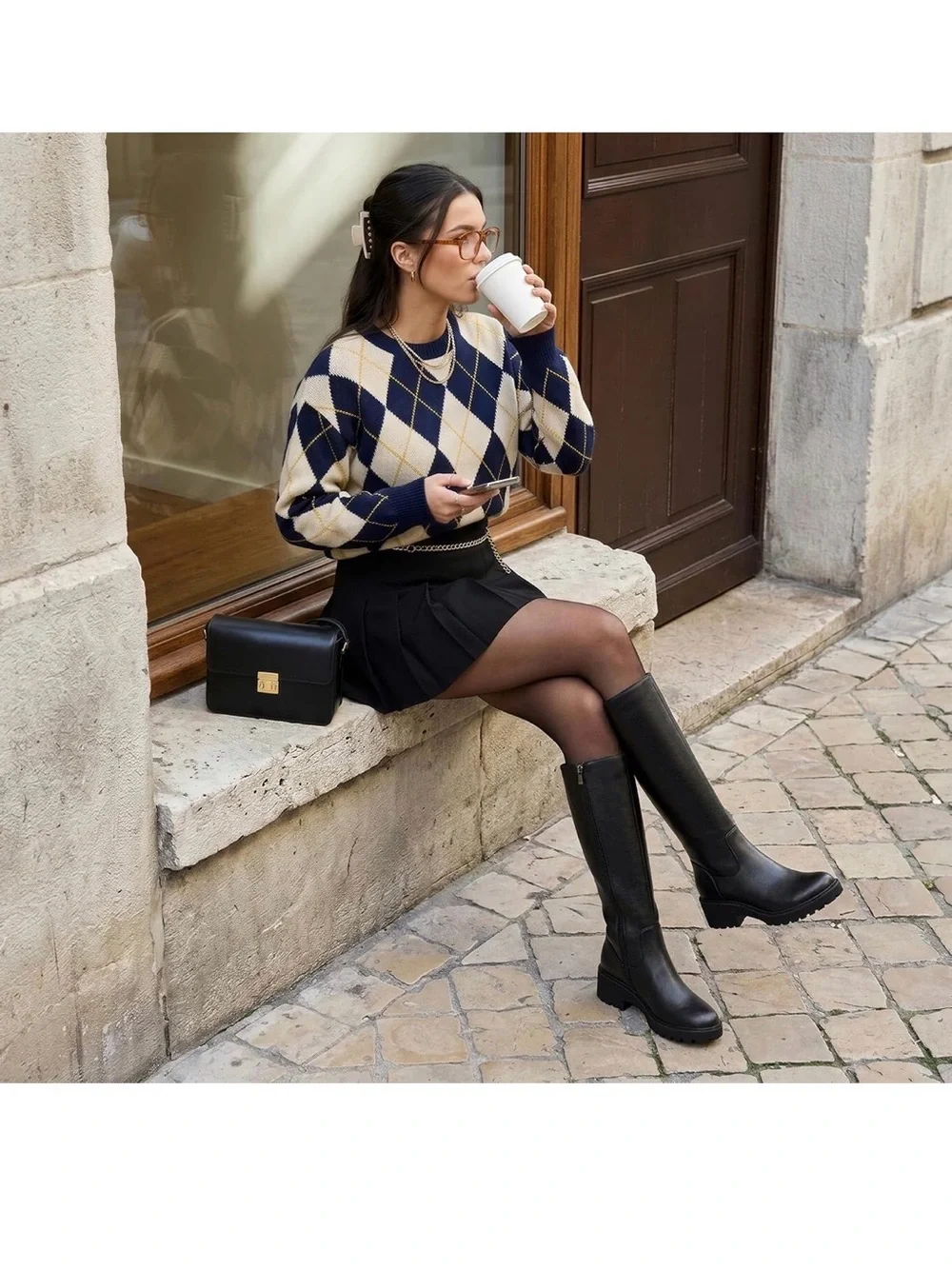 Women's Knee High Wedge Boots